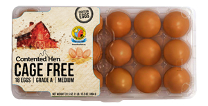 contented hen eggs